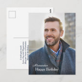 Verjaardagsfoto op maat briefkaart (Voorkant / Achterkant)