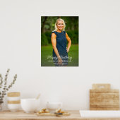 Verjaardagsfoto, proost en welkom op het feest poster (Keuken)