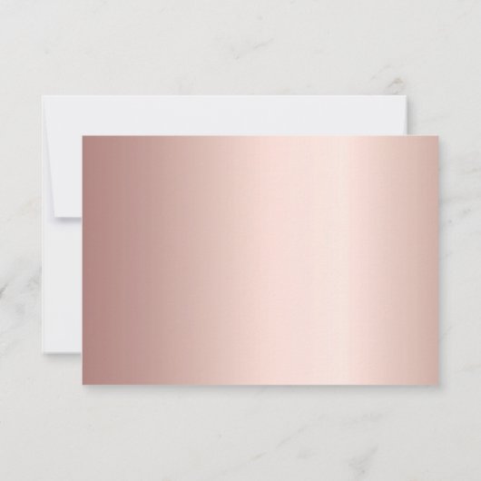 Verjaardagsfoto roos gouden handgeschreven boog bedankkaart (Achterkant)