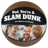 Verjaardagsfoto'' slam dunk!'' Personaliseer Basketbal (Voorkant)