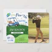Verjaardagsfoto uitnodiging voor golf bewerkbaar (Voorkant)