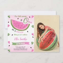 Verjaardagsfoto uitnodiging watermeloen