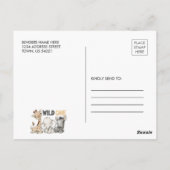 Verjaardagsfoto uitnodiging 'Wilde Dieren Safari' (Achterkant)