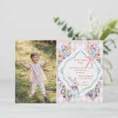 Verjaardagsfoto van Alice in Wonderland Bedankkaart (Staand voorkant)