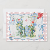 Verjaardagsfoto van Alice in Wonderland Bedankkaart (Achterkant)