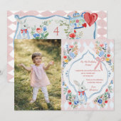 Verjaardagsfoto van Alice in Wonderland Bedankkaart (Voorkant / Achterkant)