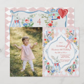 Verjaardagsfoto van Alice in Wonderland Kaart (Voorkant / Achterkant)