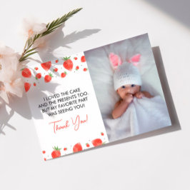 Verjaardagsfoto van Berry bedankkaart Kaart