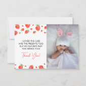 Verjaardagsfoto van Berry, bedankkaart voor de eer Kaart (Voorkant)