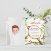 Verjaardagsfoto van Bug kaart om "dank je" te zegg (Staand voorkant)