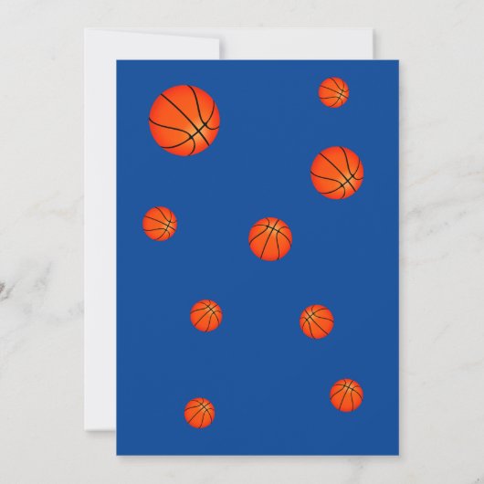 Verjaardagsfoto van schattige basketbal kinderen bedankkaart (Achterkant)