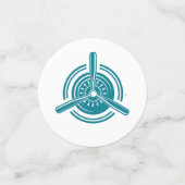 Verjaardagsfoto van vliegtuig confetti (Kleine voorkant)