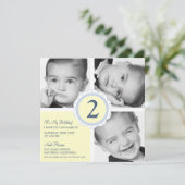 Verjaardagsfoto vierkanten kaart (Staand voorkant)