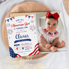 Verjaardagsfoto voor een All American Girl op 4 ju Kaart