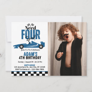 Verjaardagsfoto voor jongen van 4 jaar met Need Fo Kaart