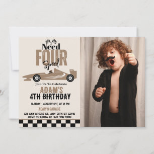 Verjaardagsfoto voor jongen van 4 jaar met Need Fo Kaart
