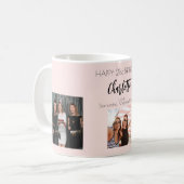 Verjaardagsfoto vriend blush roze naam koffiemok (Voorkant links)