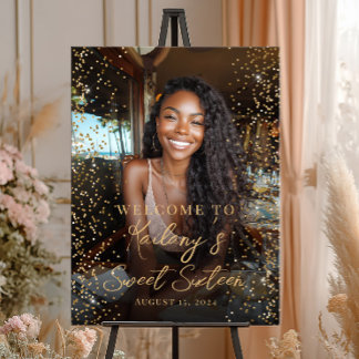 Verjaardagsfoto-welkom sweet sixteen poster