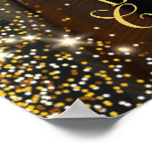 Verjaardagsfoto welkom teken gouden ontwerp poster (Hoek)