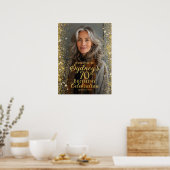 Verjaardagsfoto welkom teken gouden ontwerp poster (Keuken)
