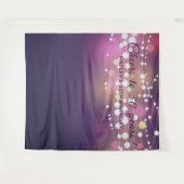 Verjaardagsfotobackdrop met slingerlichtjes paars wandkleed (Voorkant (horizontaal))