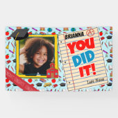Verjaardagsfotobanner voor kleuterschool/afsluitin spandoek (Horizontaal)