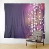 Verjaardagsfotobehang Snaarverlichting Paars Wandkleed (In Situ (horizontaal))