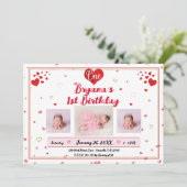 Verjaardagsfotografie van valentijns kaart (Staand voorkant)