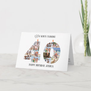 Verjaardagsfotokaart 40 jaar bedankkaart
