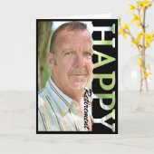 Verjaardagsfotokaart voor pensioen | Gepersonalise Kaart (Gele Bloem)