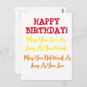 verjaardagsgebed briefkaart (Voorkant / Achterkant)