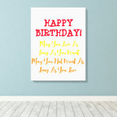 verjaardagsgebed canvas afdruk (Insitu (Houten vloer))