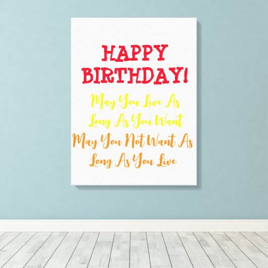 verjaardagsgebed canvas afdruk (Insitu (Houten vloer))