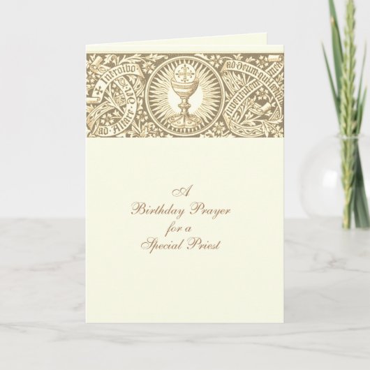 Verjaardagsgebed Eucharistie Latijns Gebed voor Pr Kaart (Voorkant)