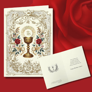 Verjaardagsgebed Eucharistie Schrift Priester Kaart