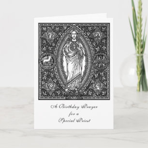 Verjaardagsgebed Heilig Hart Katholieke Priester  Kaart