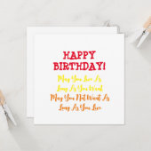 verjaardagsgebed kaart (Voorkant / Achterkant in situ)