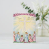 Verjaardagsgebed van engelen briefkaart (Staand voorkant)