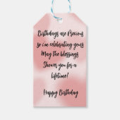 Verjaardagsgedachten Cadeaulabel (Voorkant)