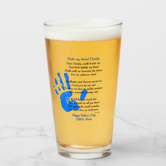 Verjaardagsgedicht voor papa van peuter genaamd glas (Voorkant gevuld)