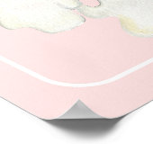 Verjaardagsgeest en Black Bow Baby shower Poster (Hoek)