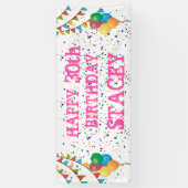 Verjaardagsgelukzaligheid:  banner voor meisjes (Verticaal)