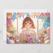 Verjaardagsgelukzaligheid in anime stijl (Voorkant)