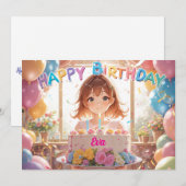 Verjaardagsgelukzaligheid in anime stijl (Voorkant / Achterkant)