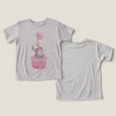 Verjaardagsgelukzaligheid: olifant met balloncupca (Ontwerp Voorkant & Achterkant)