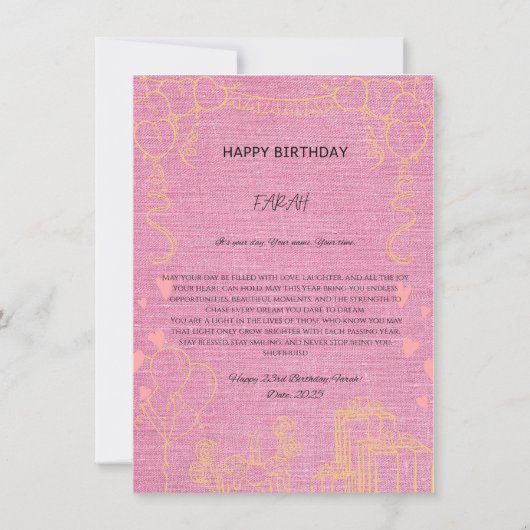 Verjaardagsgelukzaligheid vieren in stijl kaart (Voorkant)