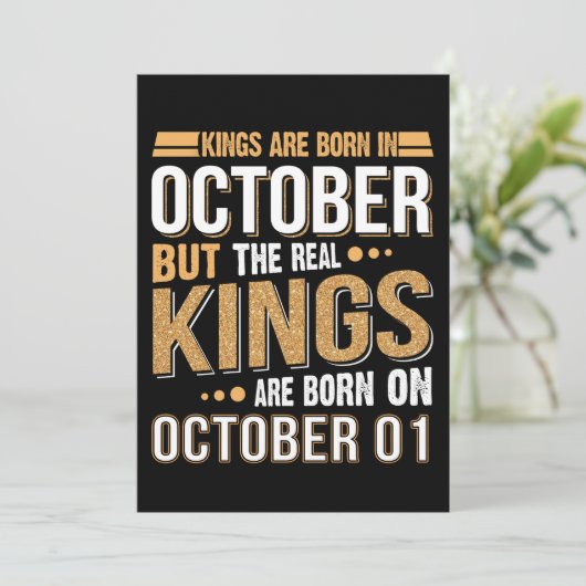 verjaardagsgeschenk | Koningen worden geboren in o (Staand voorkant)