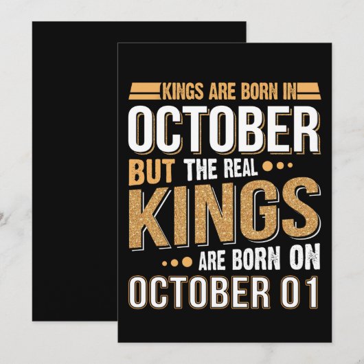 verjaardagsgeschenk | Koningen worden geboren in o (Voorkant / Achterkant)