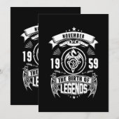 verjaardagsgeschenk | November 1959 De geboorte va Bedankkaart (Voorkant / Achterkant)