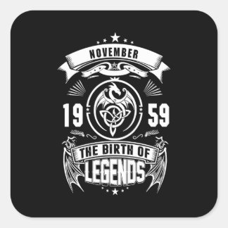 verjaardagsgeschenk | November 1959 De geboorte va Vierkante Sticker